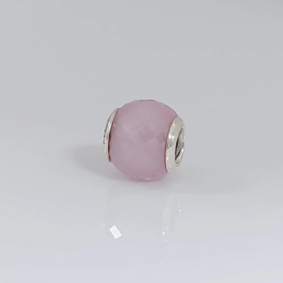 Pandora Pink Petite Facets Charm Murano Glass Charm Bead with box - Picture 5 of 5
